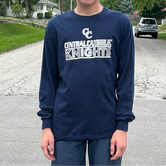 Central Catholic Navy LS Tee! NEW! - Picture 7 of 11